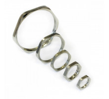 Гайка плоская ЗЭТА ГП2Л установочная (никелированная латунь/резьба PG), PG21