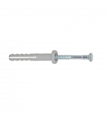 Дюбель-гвоздь в сборе FISCHER (ФИШЕР) N-F с цилиндрическим бортиком (нейлон/оцинкованная сталь), 8x80/40 мм