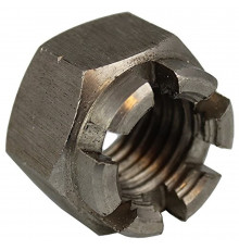 Гайка корончатая DIN 935 шестигранная прорезная сталь без покрытия класс прочности 8.0, M48