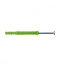 Экологически чистый дюбель FISCHER (ФИШЕР) N S GREEN с шурупом с потайной головкой (нейлон/оцинкованная сталь), 6x80/50 мм