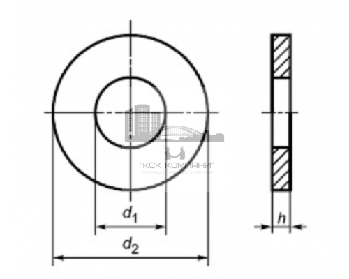 Шайба плоская к высокопрочным болтам ГОСТ Р 52646-2006 без покрытия, M24