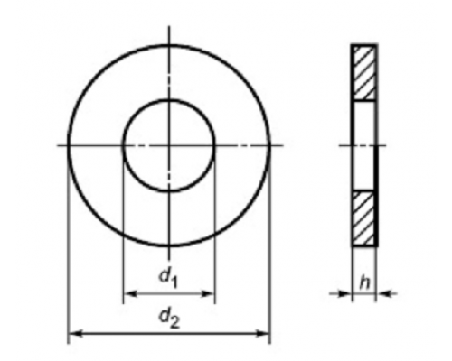 Шайба плоская к высокопрочным болтам ГОСТ Р 52646-2006 без покрытия, M24