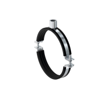 Хомут трубный FISCHER (ФИШЕР) FRSM для тяжелых трубопроводов с дюймовой резьбой (оцинкованная сталь), (G 1/2") 3" 88-92 мм