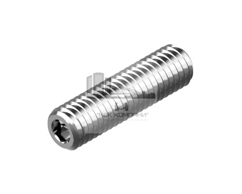 Винт установочный DIN 913 нержавеющая сталь A2 / AISI 304 с тупым концом шлиц внутренний шестигранник, M12x16 мм