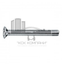 Винт DIN 965 с потайной головкой крестообразным шлицем Phillips (PH) и полной резьбой сталь без покрытия класс прочности 4.8-5.8, M3x6 мм