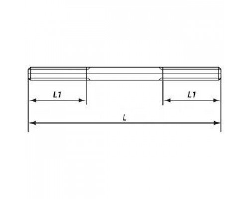 Болт фундаментный с анкерной плитой ГОСТ 24379.1-80 Тип 2.1 сталь без покрытия, M24x450 мм  купить в Москве