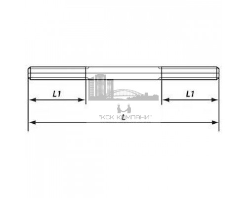 Болт фундаментный с анкерной плитой ГОСТ 24379.1-80 Тип 2.1 сталь без покрытия, M36x1800 мм