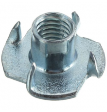 Гайка усовая DIN 1624 мебельная забивная (врезная) оцинкованная сталь класс прочности 4.6-5.8, M4x8 мм