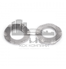 Шайба контактная стопорная тарельчатая форма К с насечкой и зубцами (оцинкованная сталь), M6 6.2x13x1.3 мм