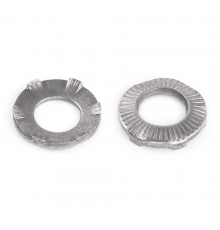 Шайба контактная стопорная тарельчатая форма К с насечкой и зубцами (оцинкованная сталь), M10 10.4x20x1.6 мм