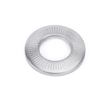 Шайба контактная стопорная тарельчатая форма М с насечкой (оцинкованная сталь), M4 4.1x8.2x0.8 мм