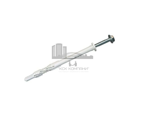 Дюбель рамный фасадный RDF с шурупом с шестигранной головкой и прессшайбой, 10х80 мм