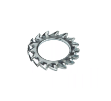 Шайба DIN 6798 форма A стопорная с наружными насеченными зубьями (оцинкованная сталь), M10x10.5 мм