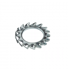 Шайба DIN 6798 форма A стопорная с наружными насеченными зубьями (оцинкованная сталь), M5x5.1 мм