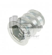 Втулка резьбовая 312 A0 с потайным фланцем и внутренним шестигранником оцинкованная сталь класс прочности 4.0, M8x24 мм / SW6