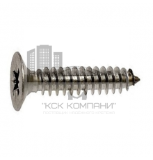 Винт самонарезающий DIN 7982 Z (A4) с острым концом с потайной головкой шлиц Pozidriv, D2,9X25