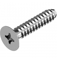 Винт самонарезающий DIN 7982 F (A2) с тупым концом с потайной головкой шлиц Phillips, D4,8X16