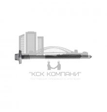 Саморез со сверлом СЭНДВИЧ-МЕТАЛЛ с шестигранной головкой и шайбой с EPDM прокладкой (оцинкованная сталь), 6.3/5.5x75 мм