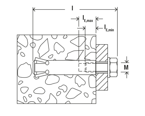 Анкер FISCHER (ФИШЕР) FZA ZYKON с внутренней резьбой (оцинкованная сталь), 12x40 мм (M6)  купить в Москве