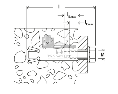 Анкер FISCHER (ФИШЕР) FZA ZYKON с внутренней резьбой (нержавеющая сталь A4/AISI 316), 18x80 мм (M10)