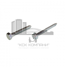 Шуруп с шестигранной головкой WALRAVEN BIS Тип 986 со шлицем прямой (SL) оцинкованная сталь, H8x120 мм