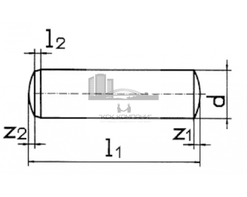 Штифт из закаленной стали цилиндрический DIN 6325 без покрытия, 15x10 мм