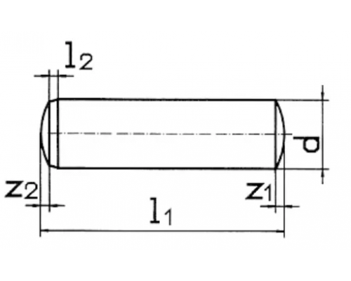 Штифт из закаленной стали цилиндрический DIN 6325 без покрытия, 3x20 мм