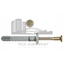 Дюбель-гвоздь с грибовидным бортиком (полипропилен/оцинкованная сталь), 6x40 мм