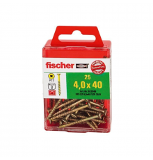 Набор саморезов универсальных FISCHER (ФИШЕР) FPF-SZ YZF c потайной головой и полной резьбой, 4x12 мм