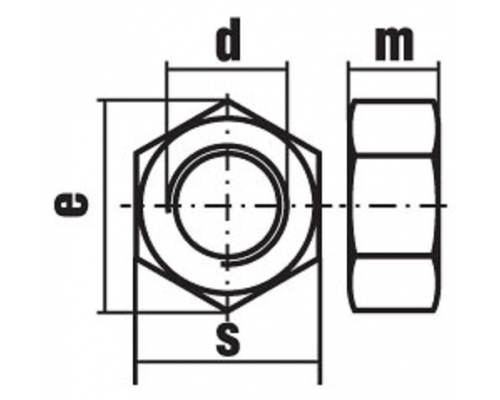 Гайка шестигранная высокопрочная DIN 6915 с увеличенным размером под ключ оцинкованная сталь класс прочности 10.0, M20