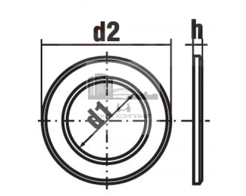 Шайба плоская DIN 6916 под высокопрочные болты оцинкованная сталь, M20
