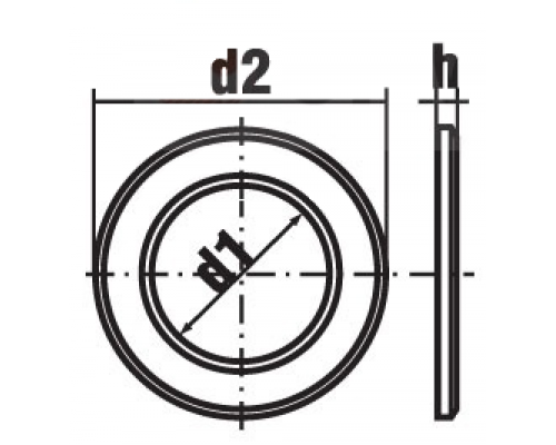 Шайба плоская DIN 6916 под высокопрочные болты оцинкованная сталь, M20