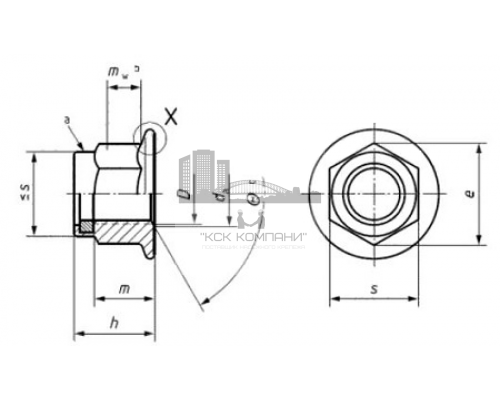 Гайка шестигранная самоконтрящаяся DIN 6926 (А2), M5