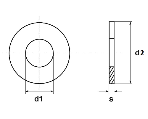 Шайба плоская увеличенная ГОСТ 6958-78 оцинкованная сталь, M16