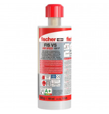 Двухкомпонентный химический анкер летний FISCHER (ФИШЕР) FIS VS 100 P для установки анкерных шпилек в бетоне с трещинами и кирпичной кладке (винилэ