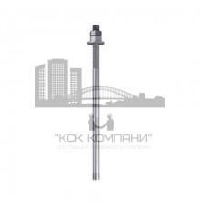 Болт фундаментный анкерный прямой ГОСТ 24379.1-80 Тип 5 сталь без покрытия, M30x1000 мм