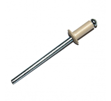 Заклепка вытяжная DIN 7337 окрашенная с выпуклой шляпкой алюминий - сталь (RAL 1014), 4.8x12 мм (6-8 мм)