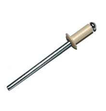 Заклепка вытяжная DIN 7337 окрашенная с выпуклой шляпкой алюминий - сталь (RAL 1014), 4.8x12 мм (6-8 мм)