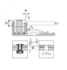 Заклепка вытяжная DIN 7337 окрашенная с выпуклой шляпкой алюминий - сталь (RAL 3020), 4x10 мм (4.5-6.5 мм)