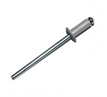 Заклепка вытяжная DIN 7337 окрашенная с выпуклой шляпкой алюминий - сталь (RAL 7004), 4.8x12 мм (6-8 мм)