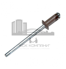 Заклепка вытяжная DIN 7337 окрашенная с выпуклой шляпкой алюминий - сталь (RAL 8017), 4x10 мм (4.5-6.5 мм)