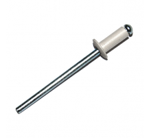 Заклепка вытяжная DIN 7337 окрашенная с выпуклой шляпкой алюминий - сталь (RAL 9003), 4.8x12 мм (6-8 мм)