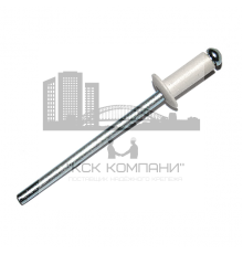 Заклепка вытяжная DIN 7337 окрашенная с выпуклой шляпкой алюминий - сталь (RAL 9003), 4.8x12 мм (6-8 мм)