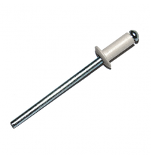 Заклепка вытяжная DIN 7337 окрашенная с выпуклой шляпкой алюминий - сталь (RAL 9003), 4.8x12 мм (6-8 мм)