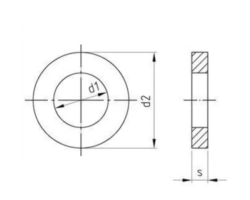 Шайба усиленная DIN 7349 (A2)  для пружинных штифтов по DIN 1481, 3.2xM3