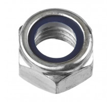 Гайка шестигранная самоконтрящаяся DIN 985 низкая с нейлоновым кольцом (оцинкованная сталь класс прочности 10), M30