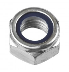 Гайка шестигранная самоконтрящаяся DIN 985 низкая с нейлоновым кольцом (оцинкованная сталь класс прочности 8), M12