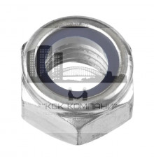 Гайка шестигранная самоконтрящаяся DIN 985 низкая со стопорным нейлоновым кольцом (оцинкованная сталь), M18