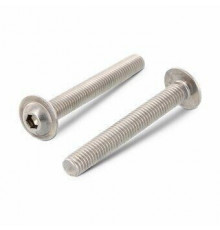 Винт ISO 7380 FL (A2) с полукруглой головкой с фланцем и внутренним шестигранником, M3X8