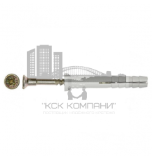 Дюбель-гвоздь пластиковый с потайным бортиком (полипропилен/оцинкованная сталь), 5x45 мм